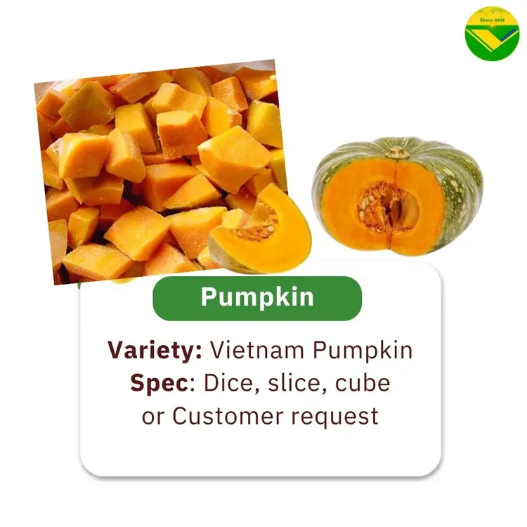 Bí đỏ đông lạnh vikafoods 
