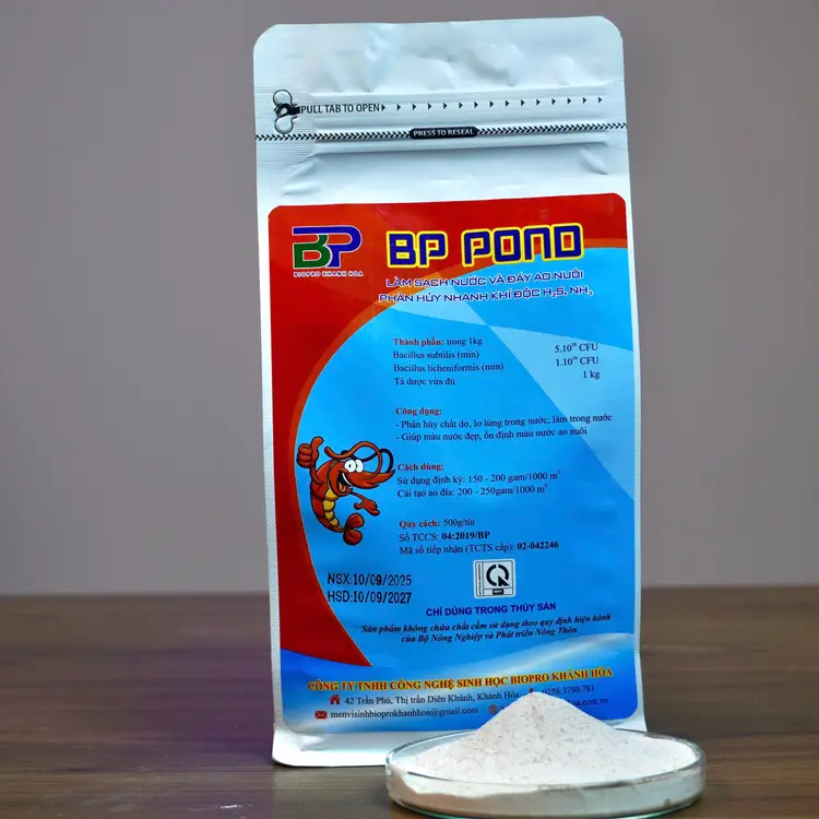 Biopro Khánh Hòa cung cấp men vi sinh thủy sản 