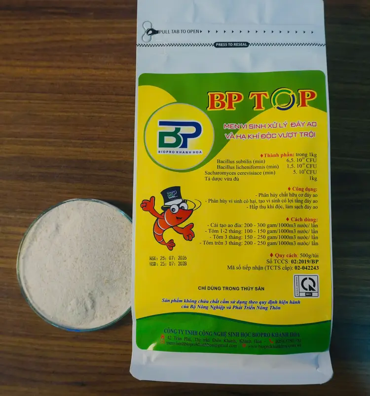 Biopro Khánh Hòa cung cấp men vi sinh thủy sản 