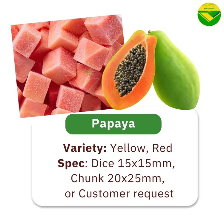 Đu đủ đông lạnh vikafoods 